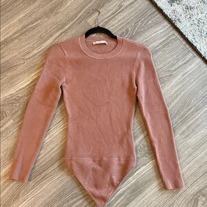 Abercrombie Ribbed Long Sleeve Bodysuit
